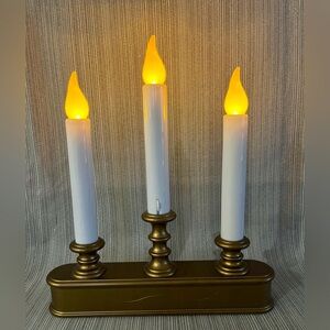 Bethlehem Candles Candelabra Sensor Steady/Flicker Battery Operated Carlon